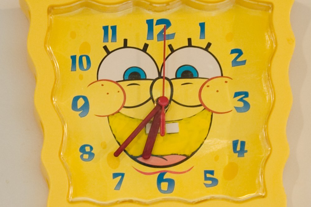 A playful clock in the playroom