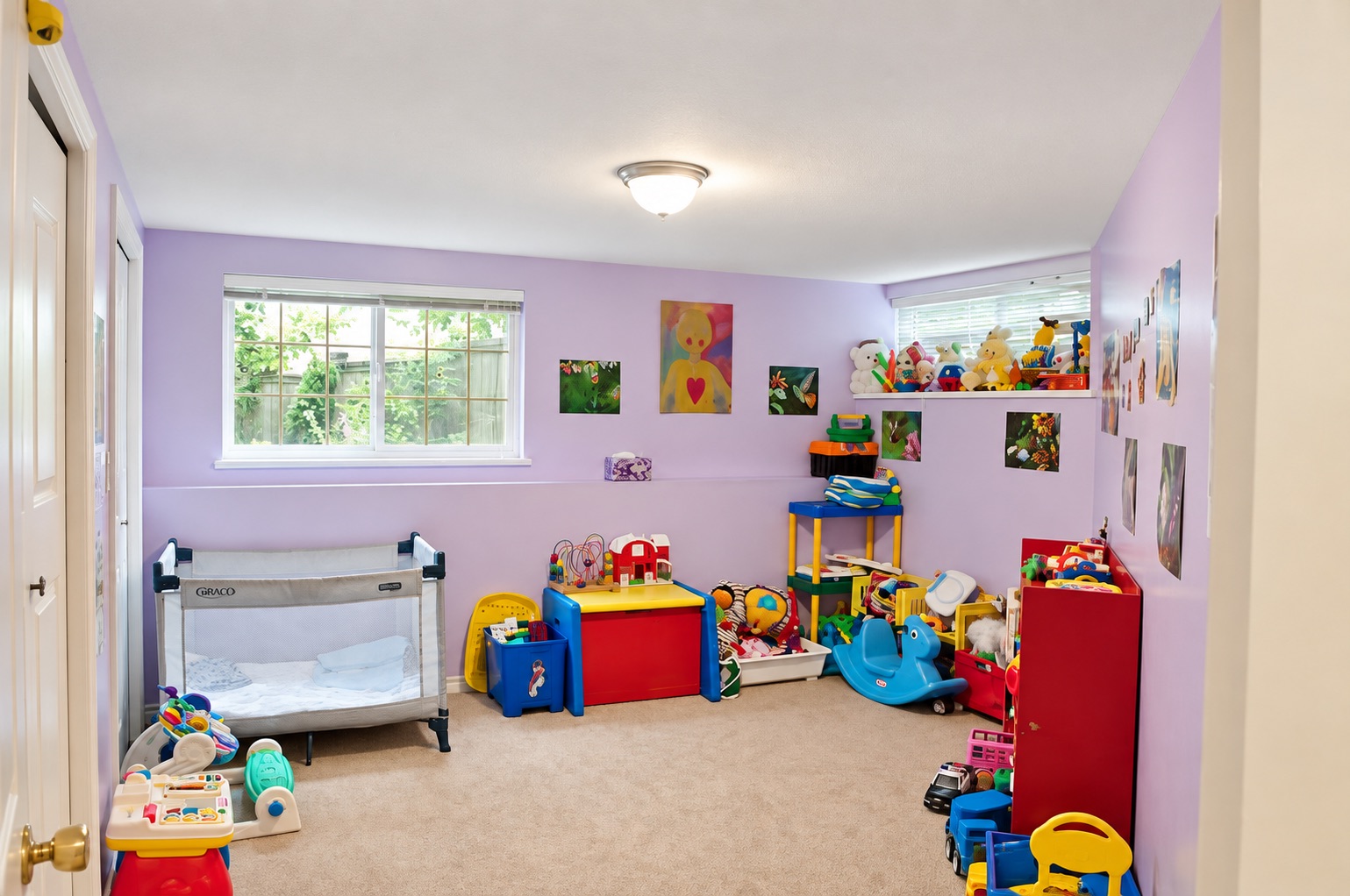 The bright, toy-filled playroom at Stars Childcare