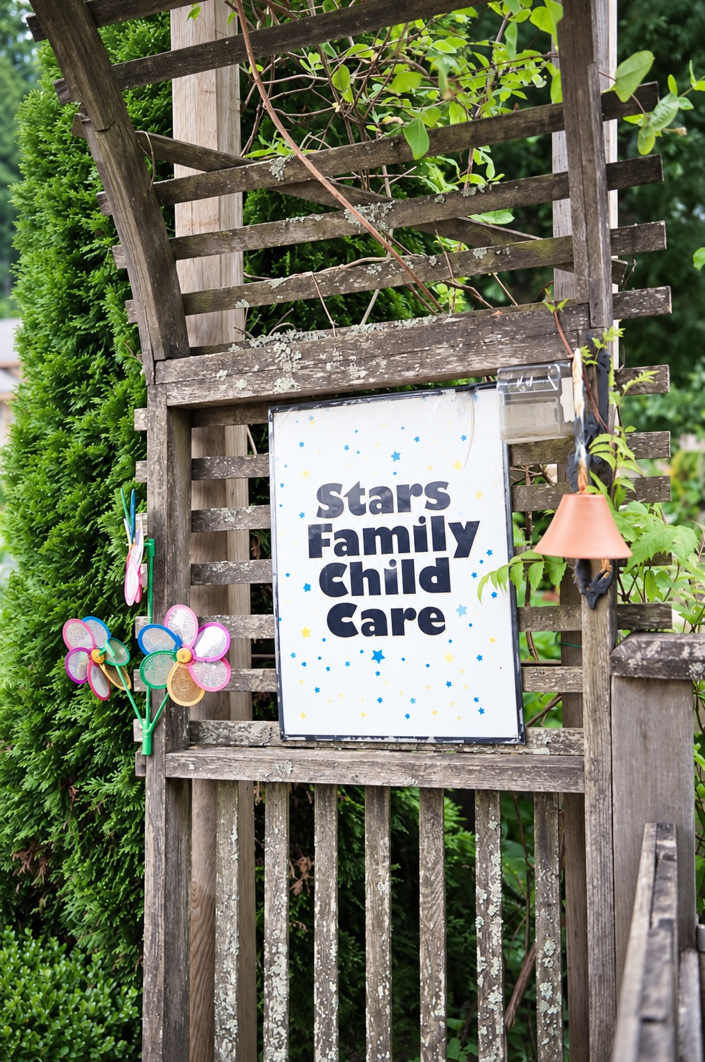 The Stars Family Child Care sign at the entrance